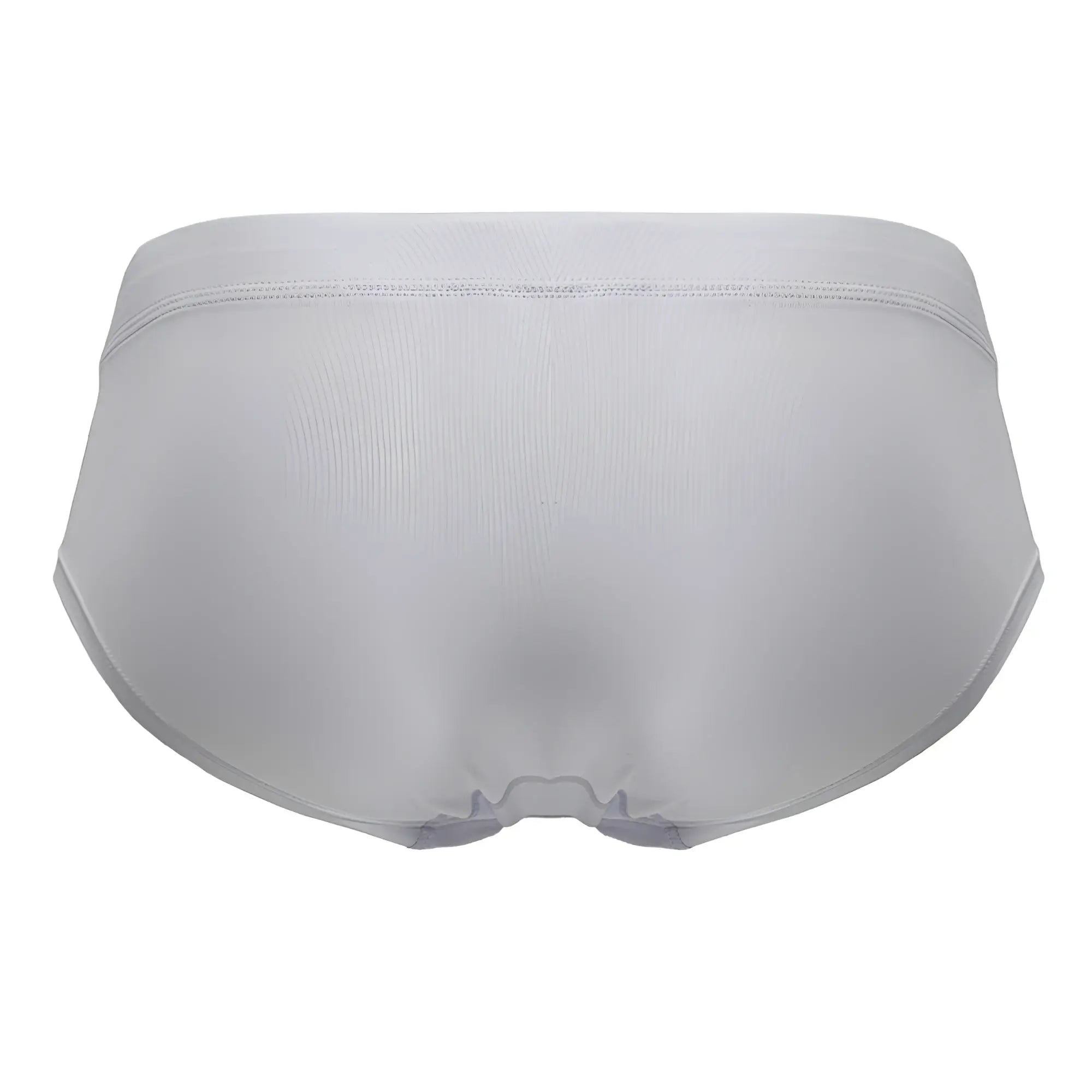 White hawair 42241 microfiber brief with sleek solid color smooth fabric and subtle waistband stitching
