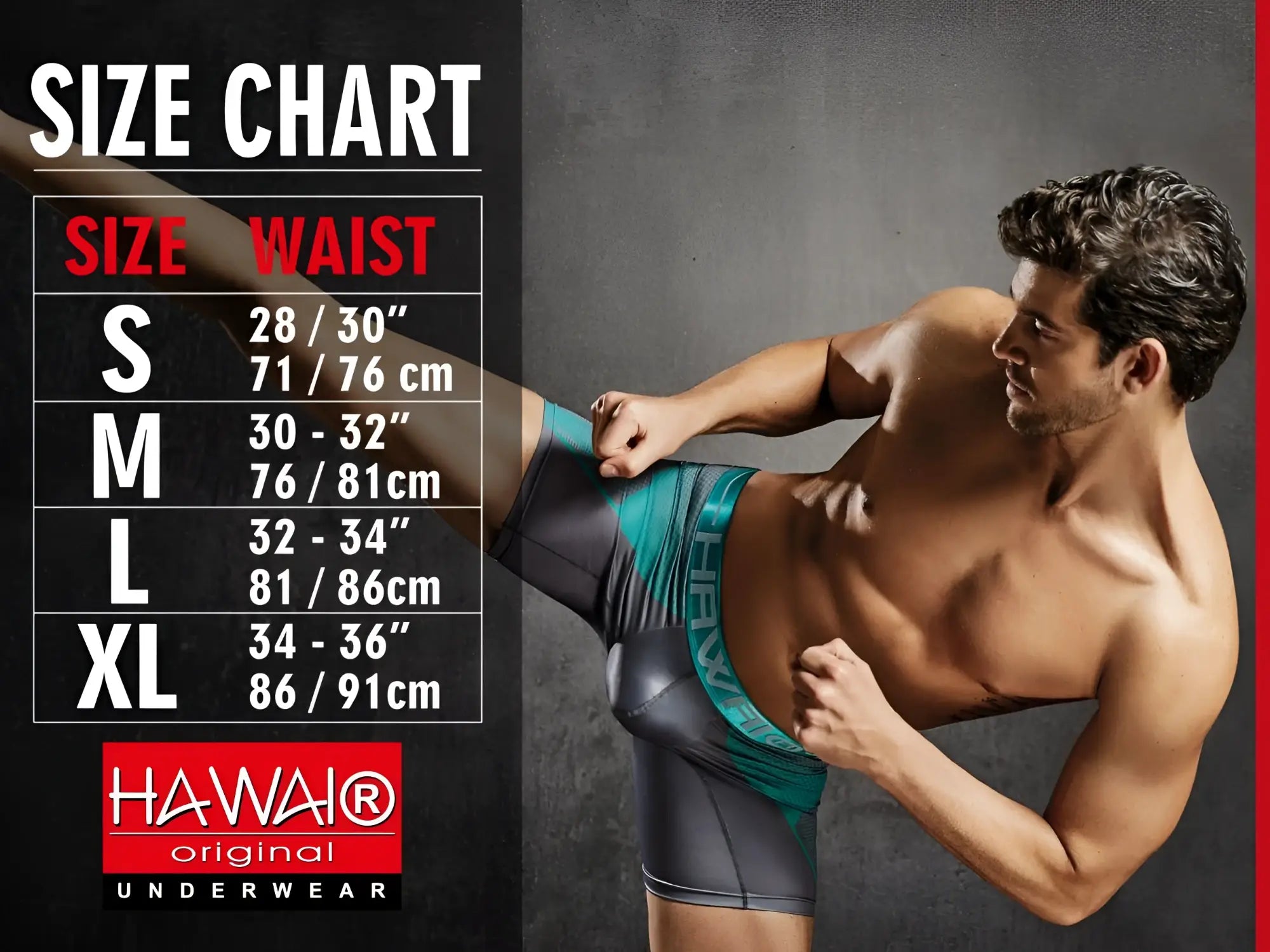Gray and teal microfiber athletic briefs with branded hawa original underwear waistband in haWair 42530 printed design