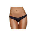 Black seamless hollywood curves invisible thong made of stretchy fabric back view in size m/l