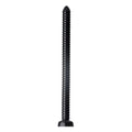 Black ribbed plastic screw with pointed tip and rounded base for hosed hosed 19in ribbed anal snake product