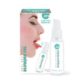 White spray bottle with teal peppermint label and pump dispenser for hot ero oral optimizer blowjob gel 50ml