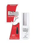 Hot ero rhino natural delay spray 10ml in a white bottle with silver cap and red packaging for long power use