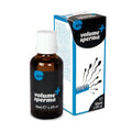 Brown glass bottle with white ribbed cap and black label for hot ero volume sperma men 30ml by era