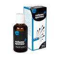 Brown glass bottle with white ribbed cap and black label for hot ero volume sperma men 30ml by era