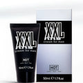 Black tube of Hot Ero XXL thickening cream for men 50ml with sleek matte finish and bold white lettering