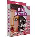 Pink and white packaged hott products big betty plus-size inflatable blow-up doll with stylized woman illustration