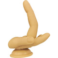 Beige silicone hand-shaped suction cup holder with curled fingers for hott products finger fest dildo double up flesh