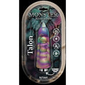 Iridescent rainbow-colored liquid silicone finger vibe with reptilian scale texture and white tip by hott products talon usb bullet vibrator