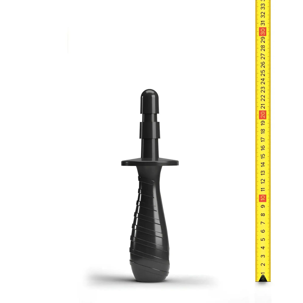 Black plastic Hung System HS05 handle with textured grip and cylindrical head for secure tool handling