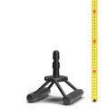 Black plastic foot exerciser with three padded legs and central column for foot fitness hung system hs11 sport handle