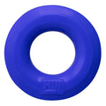 Bright blue silicone c ring with subtle embossed logo on the bottom by Hunkyjunk cobalt