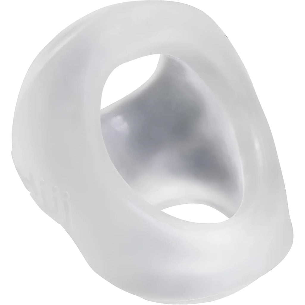 Clear silicone ring with smooth textured surface and oval opening from hunkyjunk slingshot 3-ring teardrop sling by hunkyjunk ice