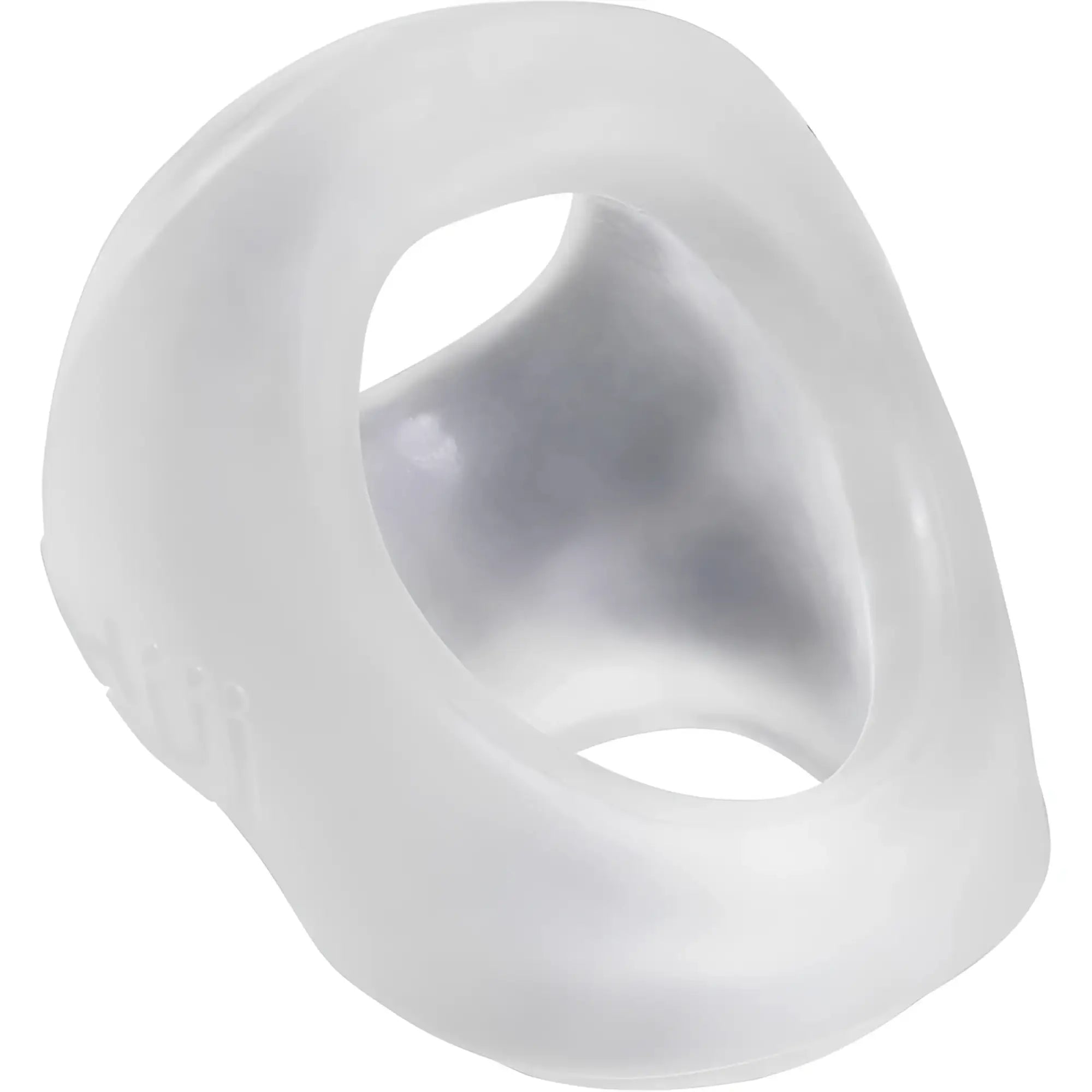 Clear silicone ring with smooth textured surface and oval opening from hunkyjunk slingshot 3-ring teardrop sling by hunkyjunk ice