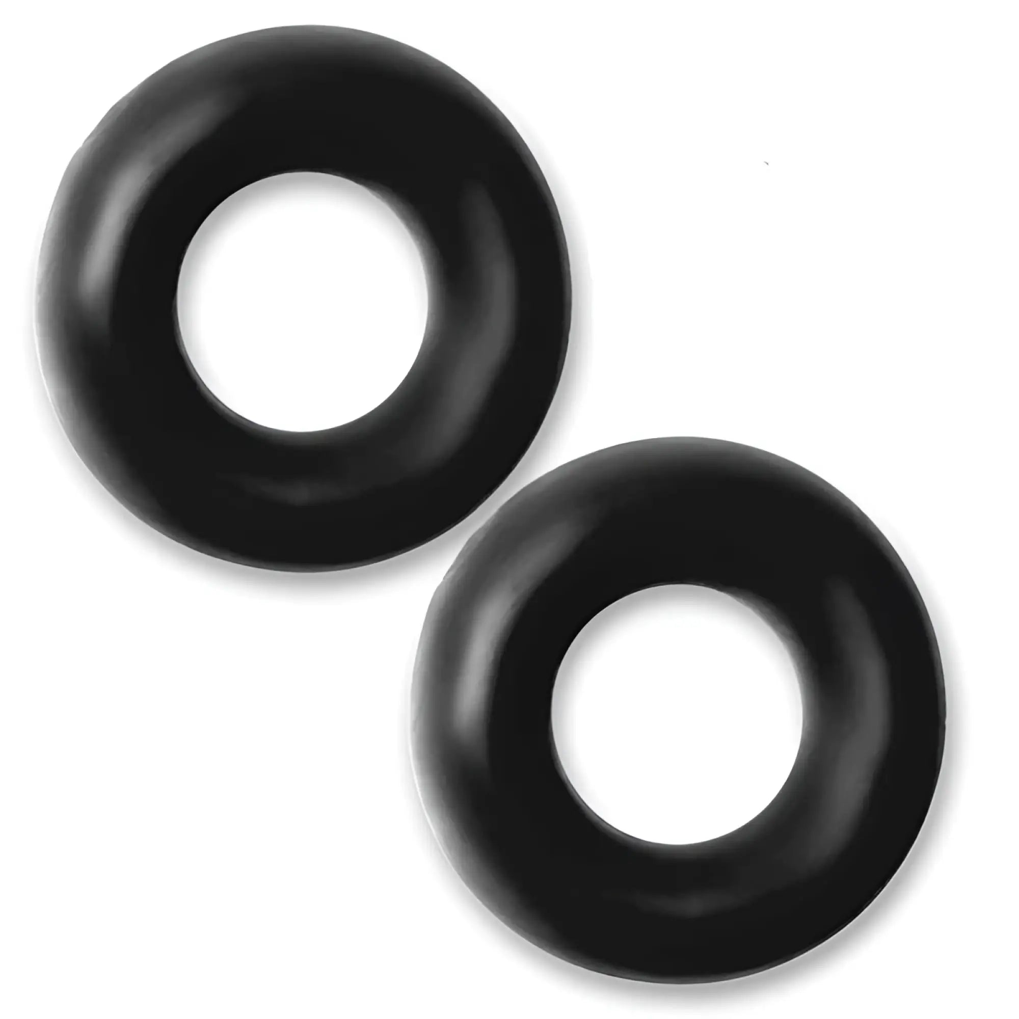 Black rubber o-rings from hunkyjunk stiffy 2 pc bulge cockrings one size designed for bulge enhancement