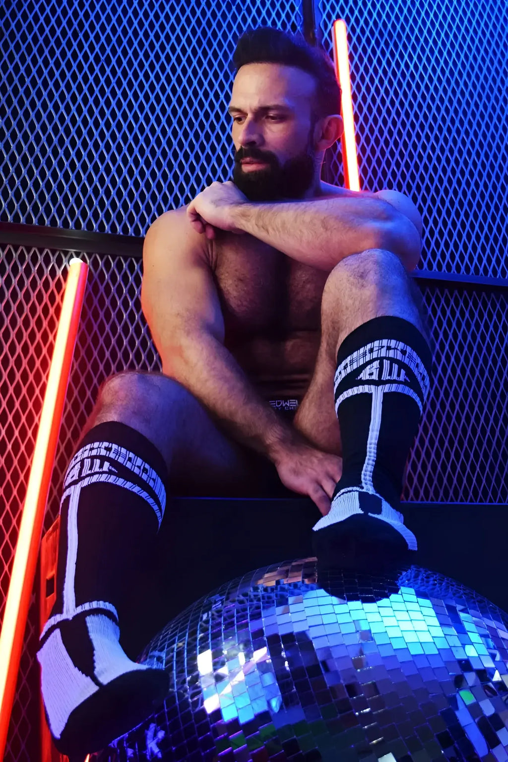 Hybred socks black and white athletic socks with bold geometric patterns ribbed cuff and reinforced toe