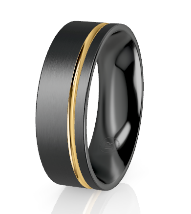 9ct Yellow Gold / Zirconium Wedder IN1396