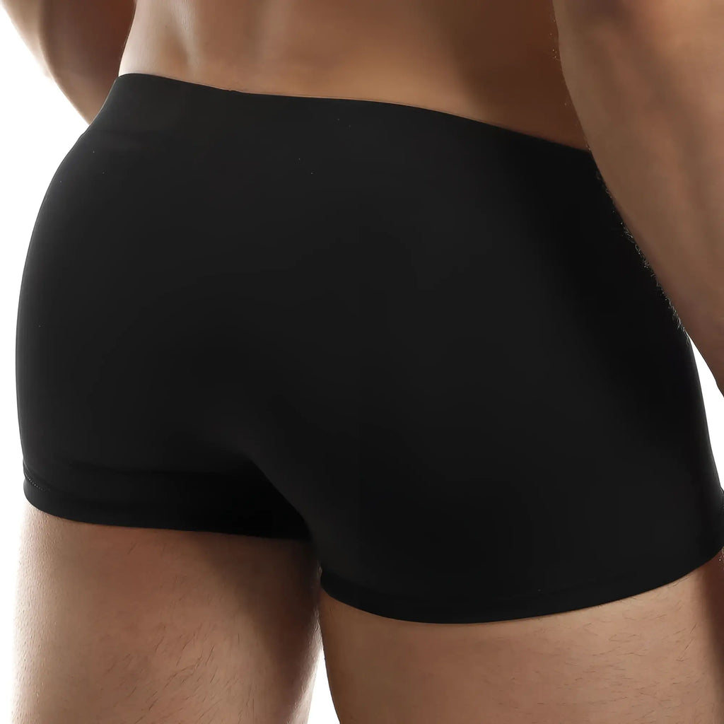 Black briefs by Intymen ING069 with smooth form-fitting fabric and clean-cut hem showing front side