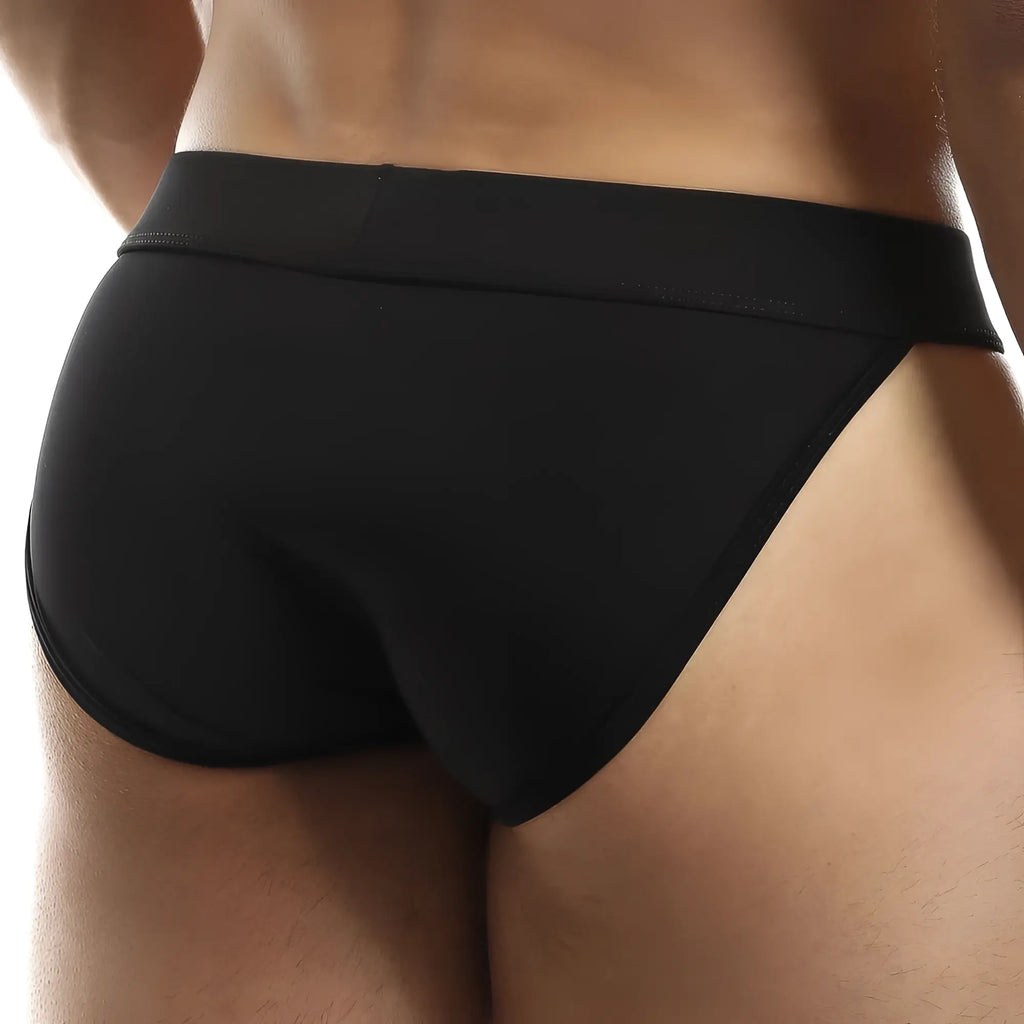 Black intymen ini029 bikini brief with smooth form-fitting design and elastic waistband for comfortable wear