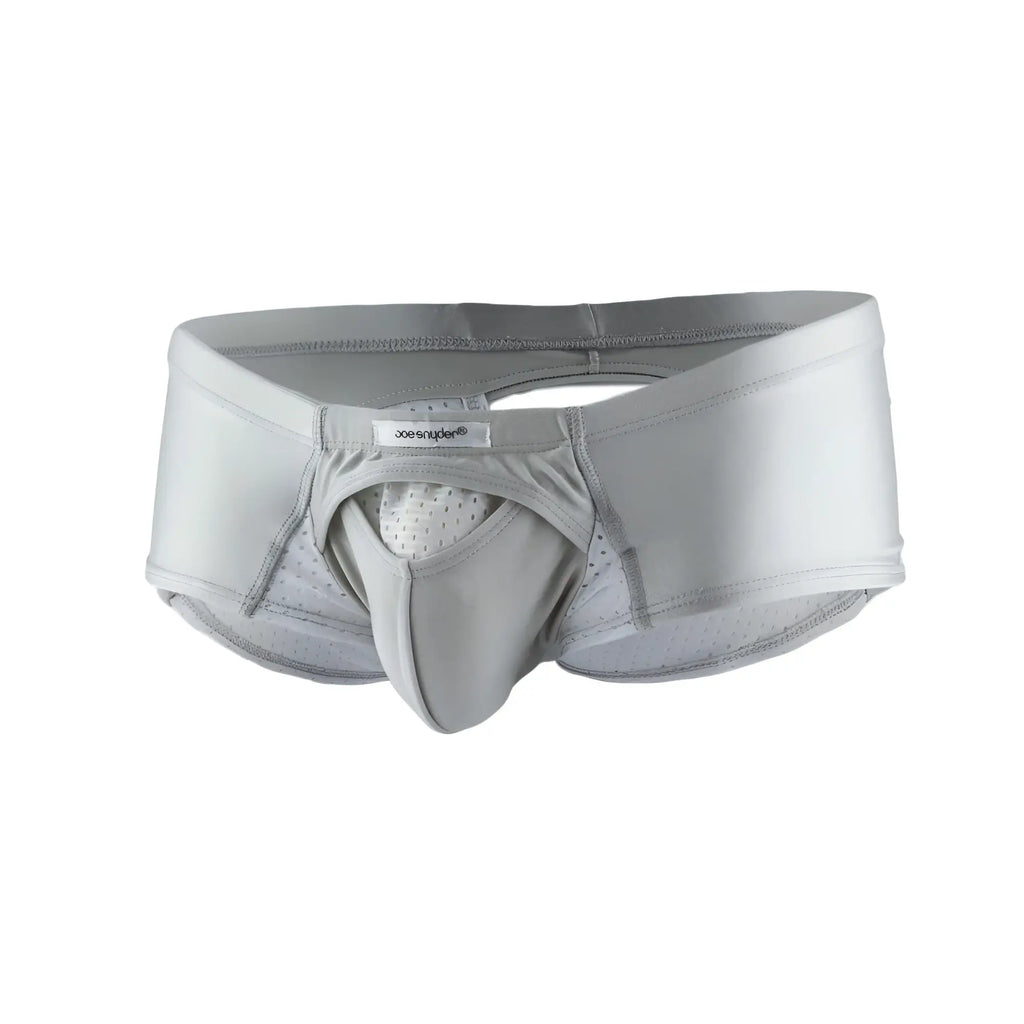 Gray Joe Snyder cheek sexiest menâ€™s underwear with supportive contoured design and perforated mesh lining
