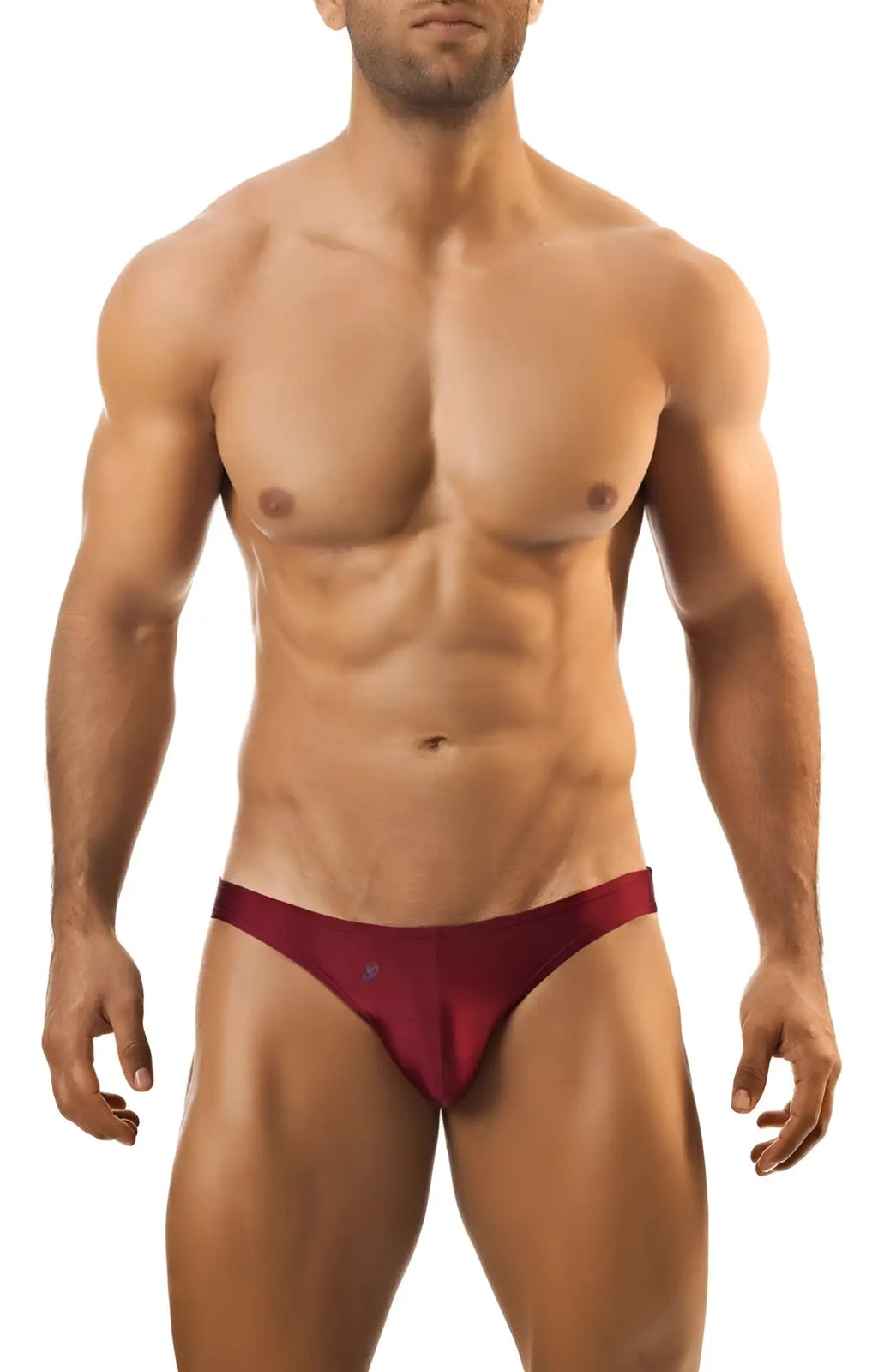 Maroon Joe Snyder Print Bikini Classic athletic briefs with a subtle logo on the front for comfortable daily wear