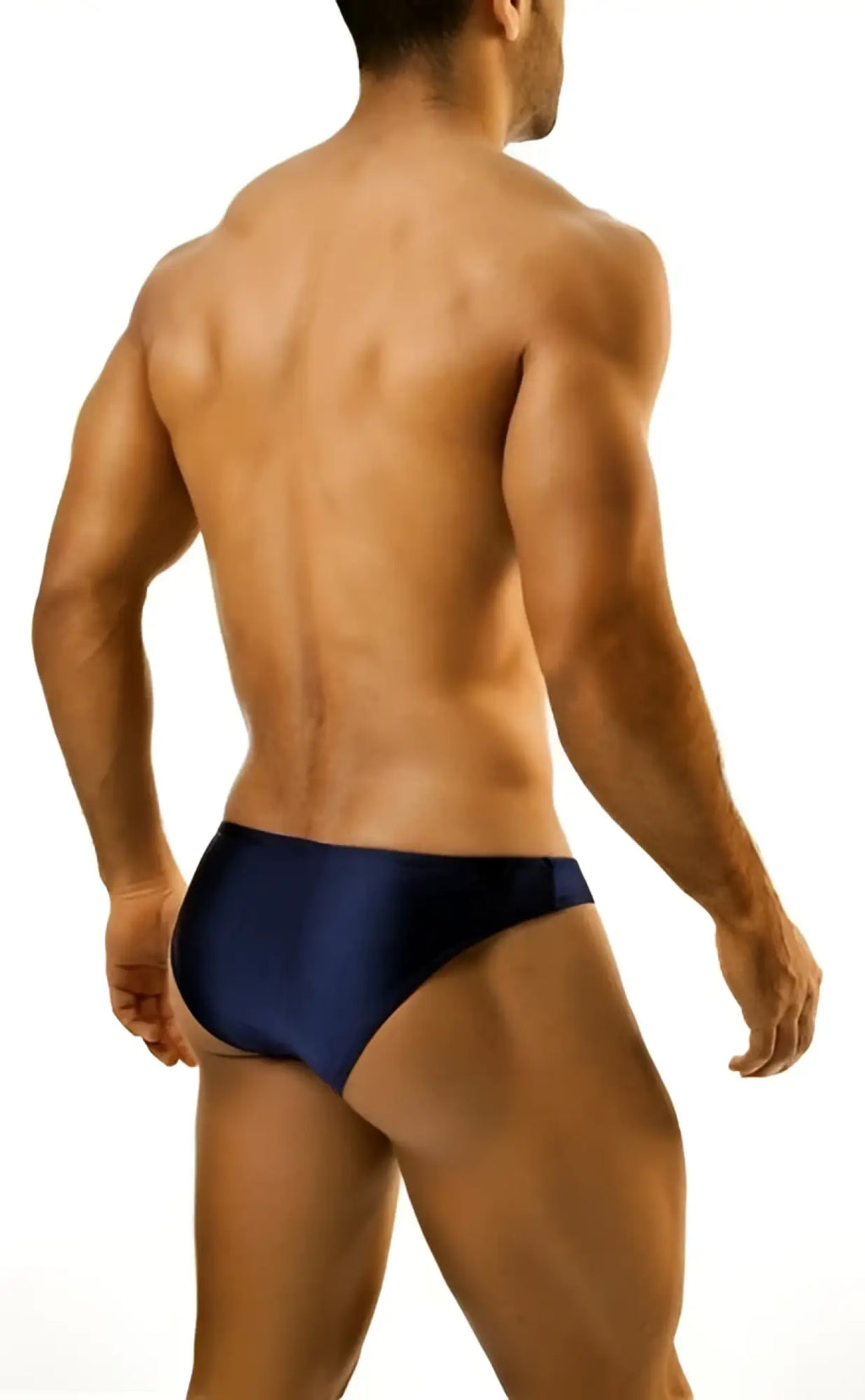Navy blue joe snyder print bikini classic swim trunks featuring a bold print and comfortable fabric for swimming