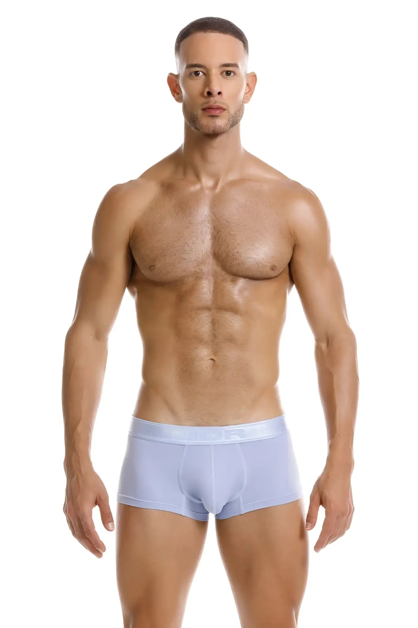 Light blue JOR 2140 element trunks boxer briefs with smooth fabric waistband and form-fitting design