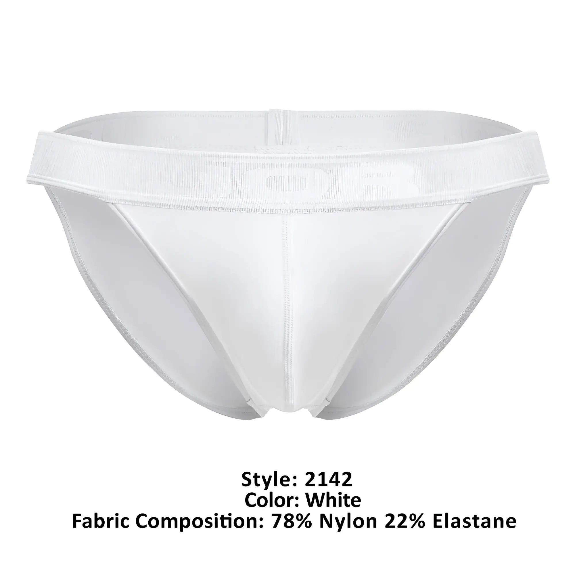 White jor 2142 element bikini briefs made of 78% nylon and 22% elastane with smooth supportive waistband