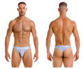 Light blue jor 2144 element thongs athletic briefs with subtle logo on waistband designed for active wear