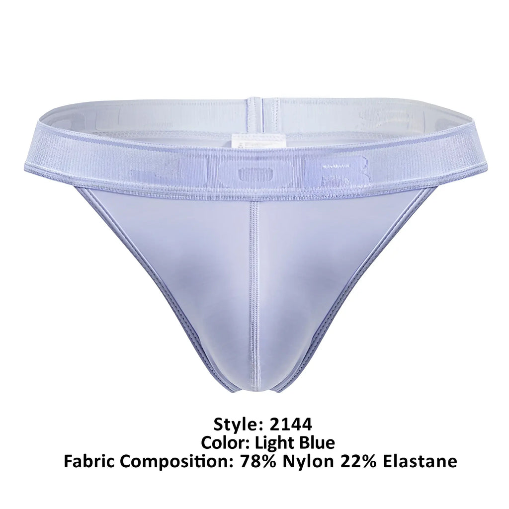 Light blue jor 2144 element thong made of 78% nylon 22% elastane with a subtle textured waistband