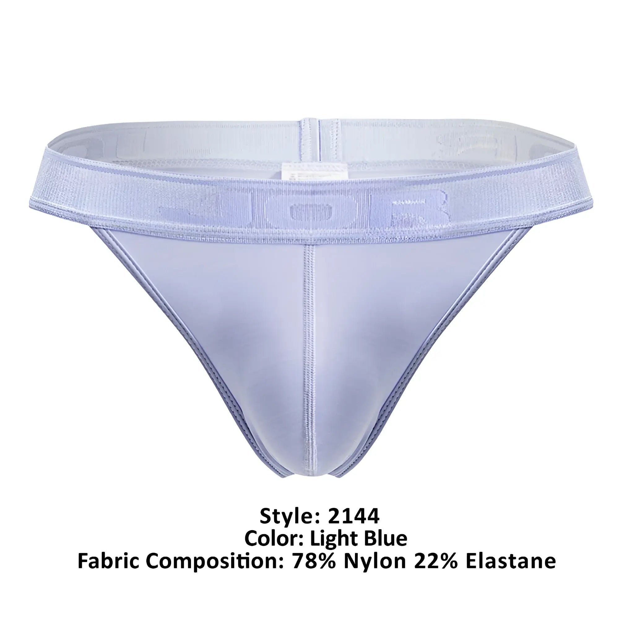 Light blue jor 2144 element thong made of 78% nylon 22% elastane with a subtle textured waistband