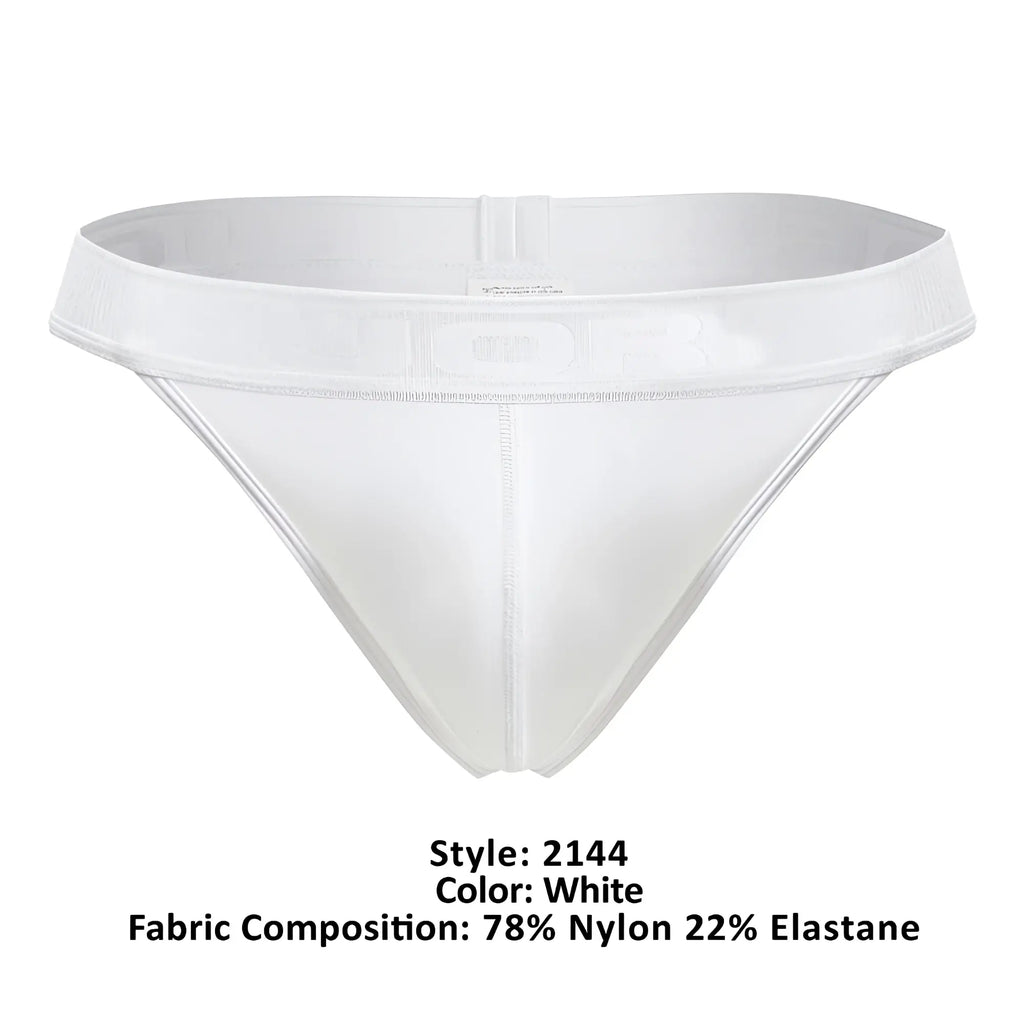 White jor 2144 element thongs made of 78% nylon 22% elastane with smooth form-fitting design and supportive waistband