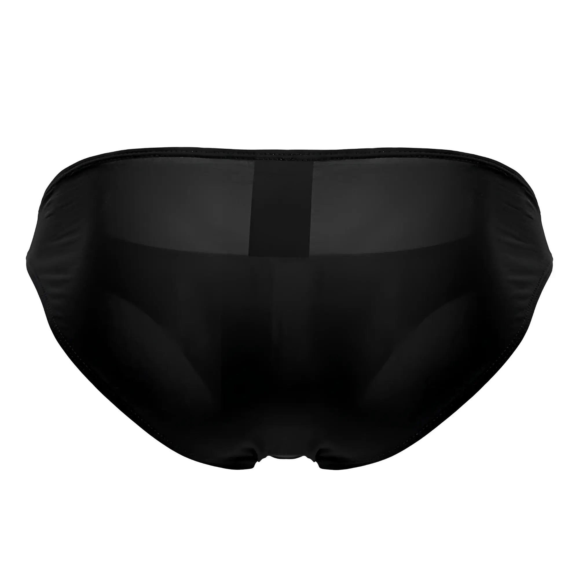 Black sheer mesh briefs with a solid black waistband jor 2150 apolo bikini showing the front side