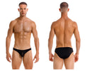 Black jor 2150 apolo bikini briefs with smooth form-fitting design showcasing front view