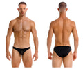 Black jor 2150 apolo bikini briefs with smooth form-fitting design showcasing front view