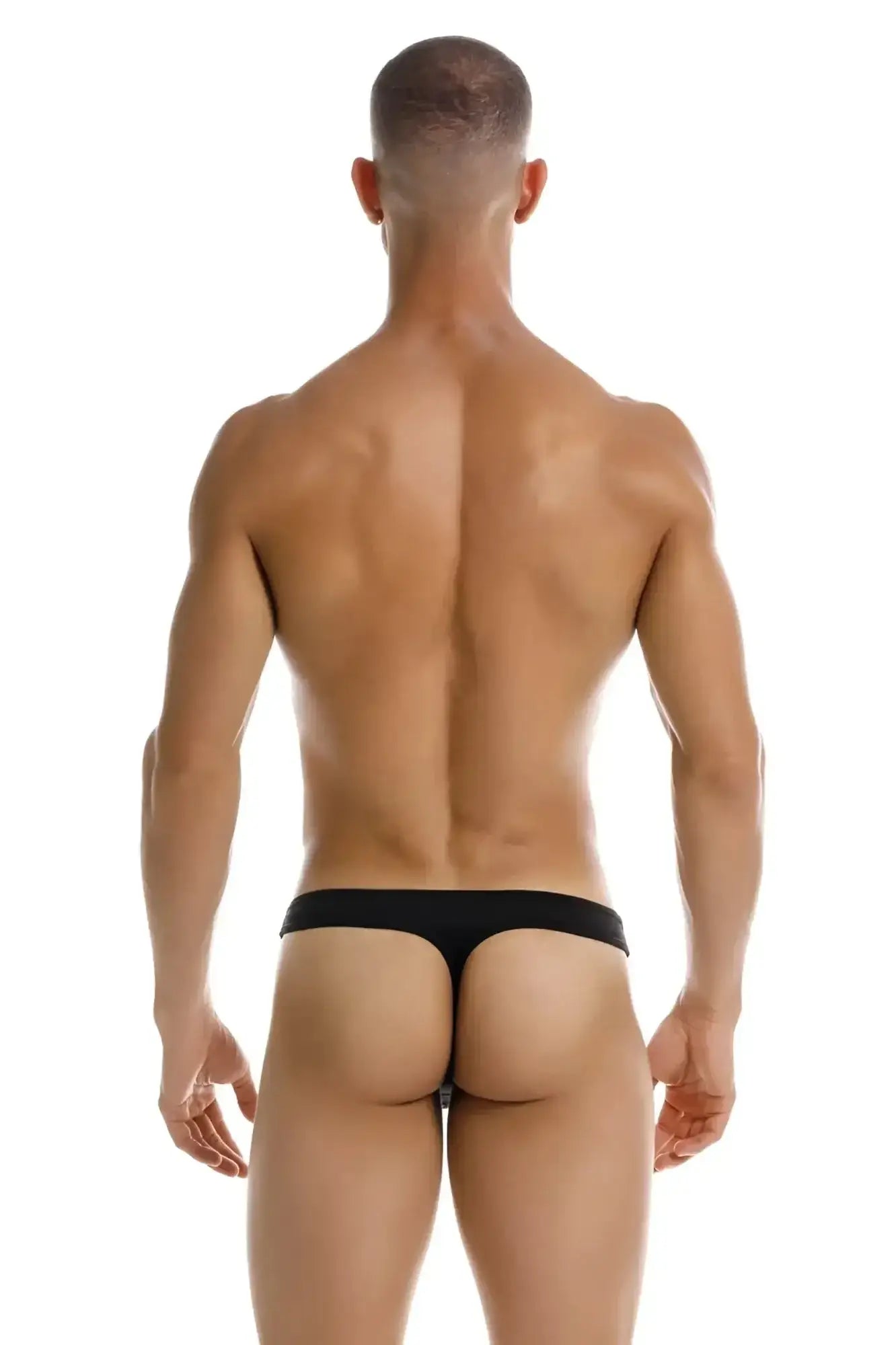 Black jor 2151 apolo thong underwear with smooth form fitting design shown from the back side