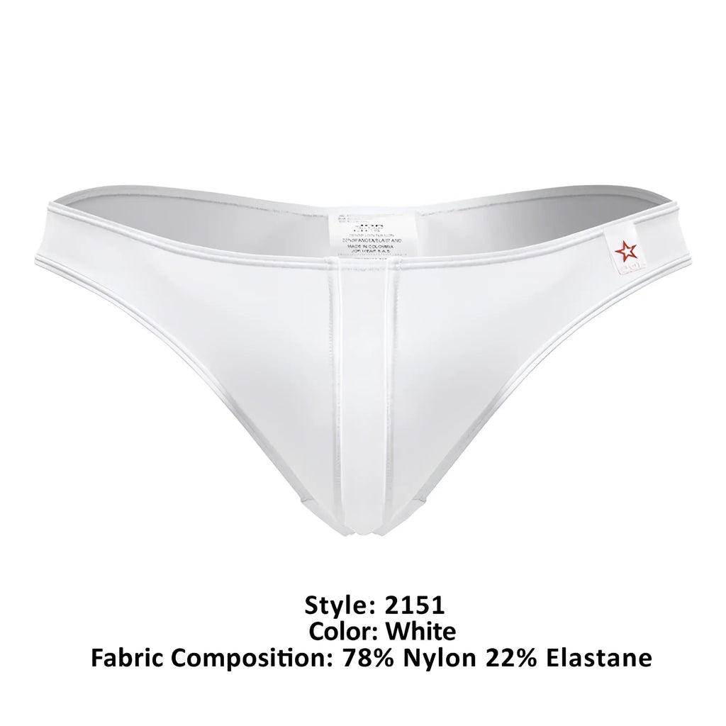 White jor 2151 apolo thongs made of 78 percent nylon 22 percent elastane with sleek design and subtle vertical seams