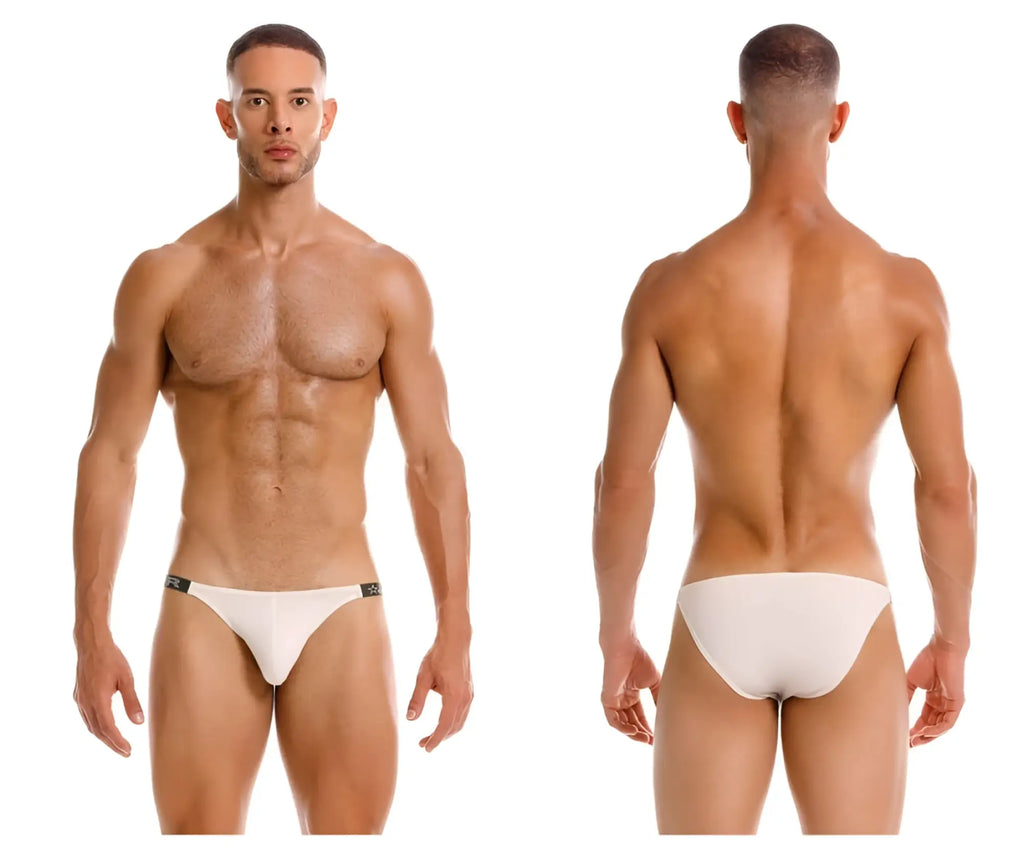 Beige jor 2156 eros bikini briefs with black waistband trim in soft comfortable fabric for everyday wear