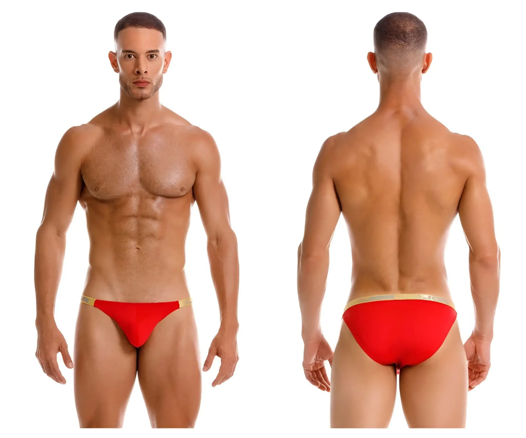 Red swim trunks jor 2159 ares bikini color red with gold trim designed for swimwear use