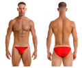 Red swim trunks jor 2159 ares bikini color red with gold trim designed for swimwear use