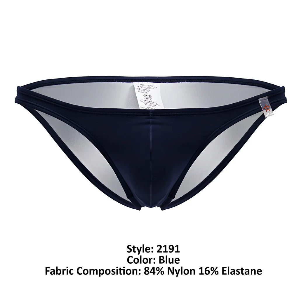 Navy blue jor 2191 travel swim bikini men’s swim trunks with sleek form-fitting design and subtle mesh paneling