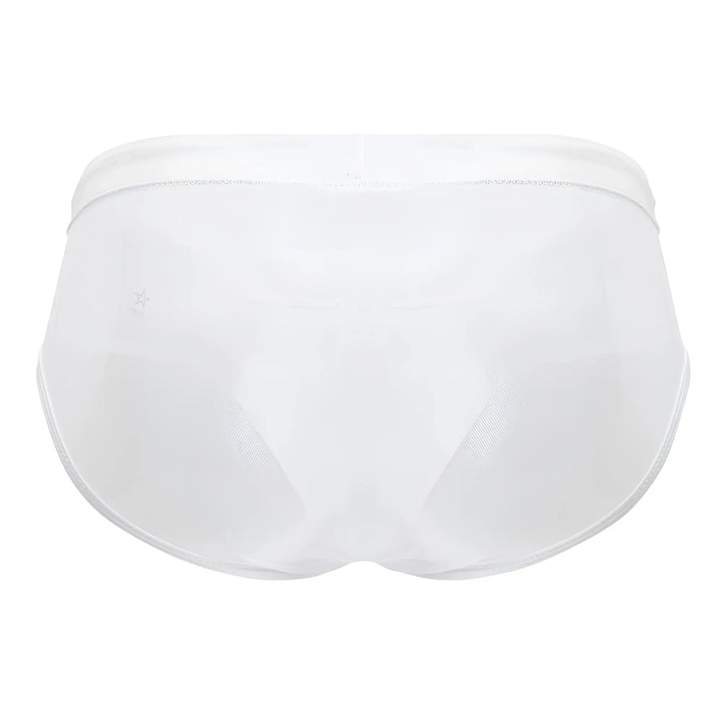 White jor 2193 mystic swim briefs in mesh with a smooth seamless design and elastic waistband for comfortable wear