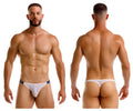 White thong with blue trim from jor 2238 frost thongs collection, designed for comfortable everyday wear