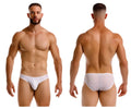 White jor 2241 origin briefs with a subtle red logo on the side made from soft breathable fabric