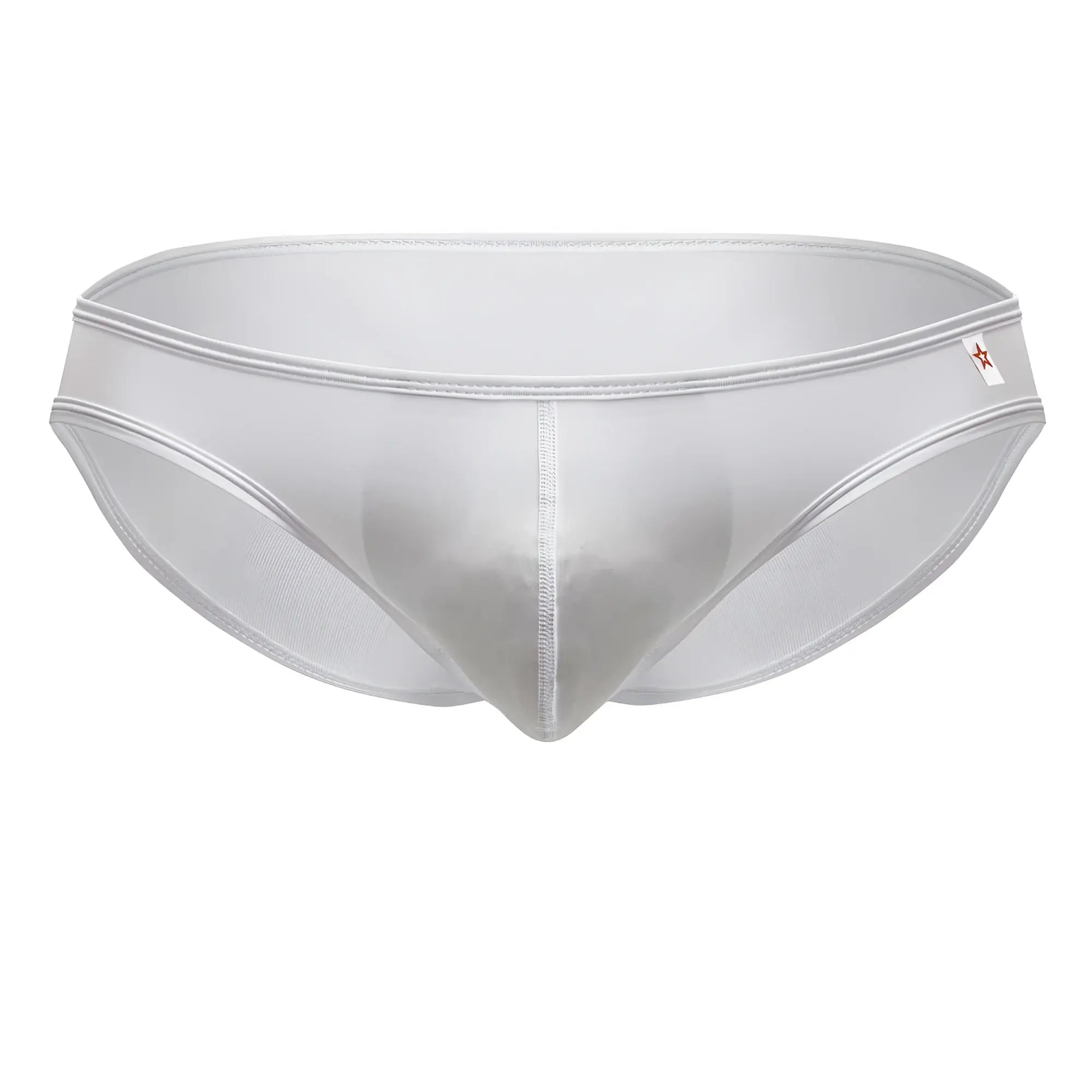 Jor 2241 origin briefs in white transparent mesh with subtle sheen and reinforced waistband stitching