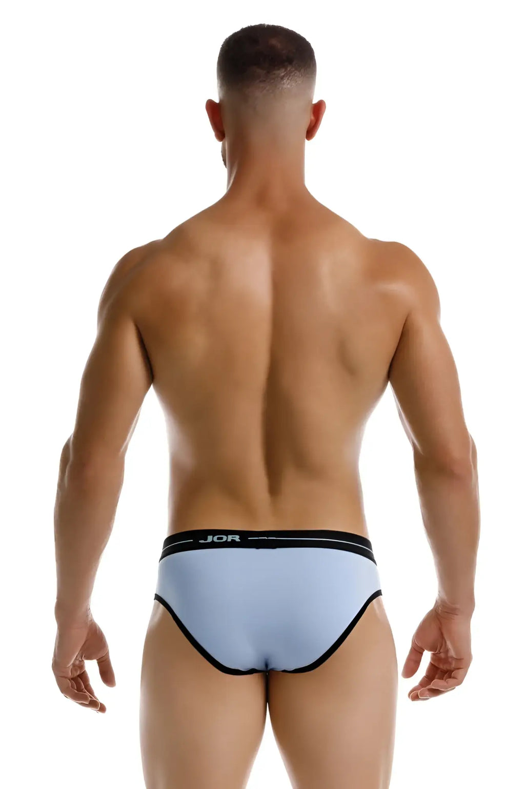 Light blue JOR 2244 Astra briefs with black trim featuring a sleek modern design for comfortable daily wear