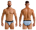 Light blue jor 2244 astra briefs with black trim made of soft fabric for comfortable everyday wear