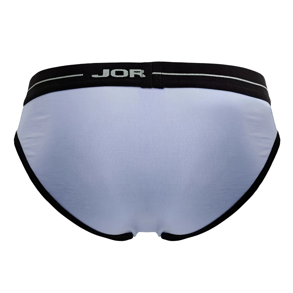 Light blue jor 2244 astra briefs with black trim and waistband men’s comfortable stretch fabric underwear