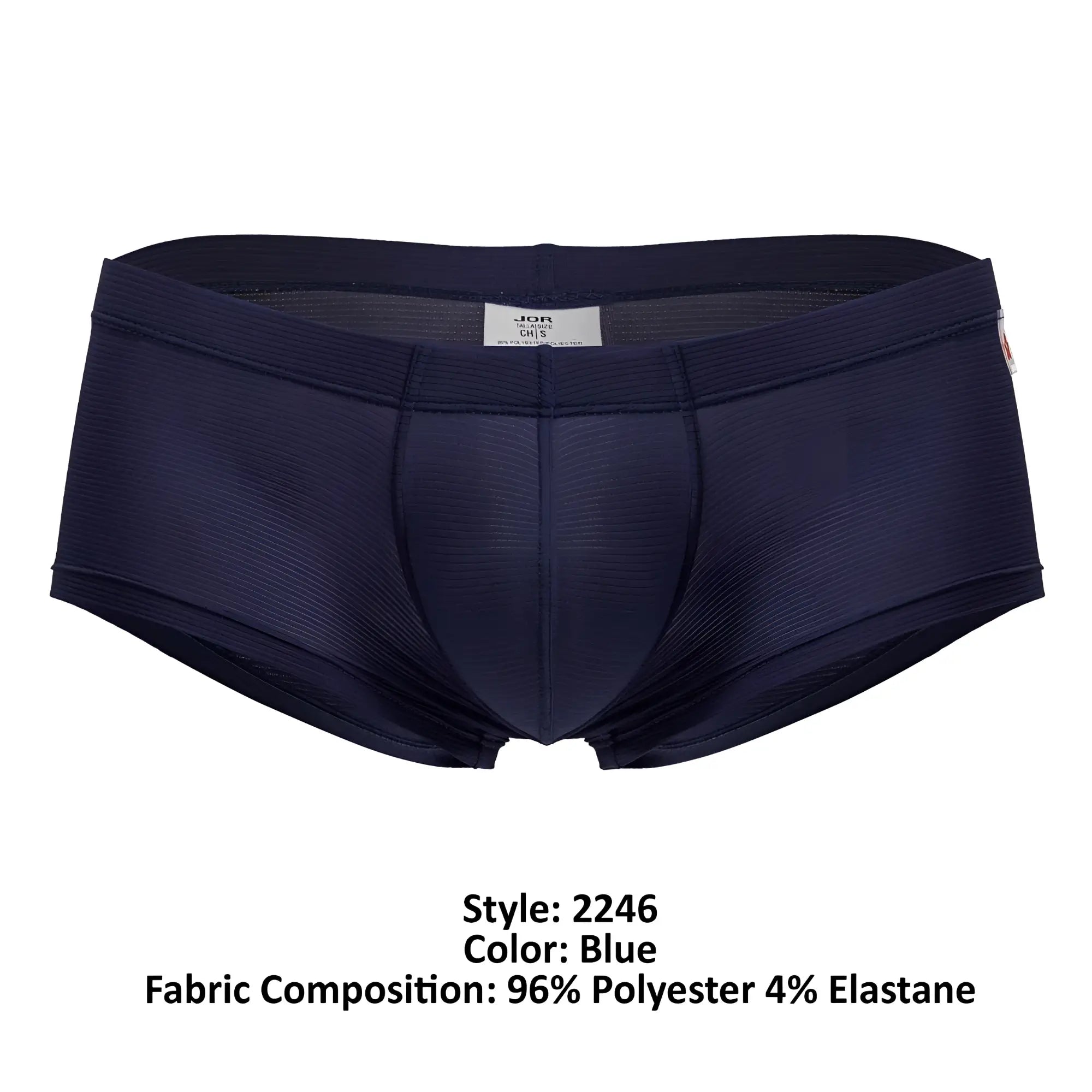 Dark blue jor 2246 cosmo trunks made of 96 polyester 4 elastane with a textured form-fitting design
