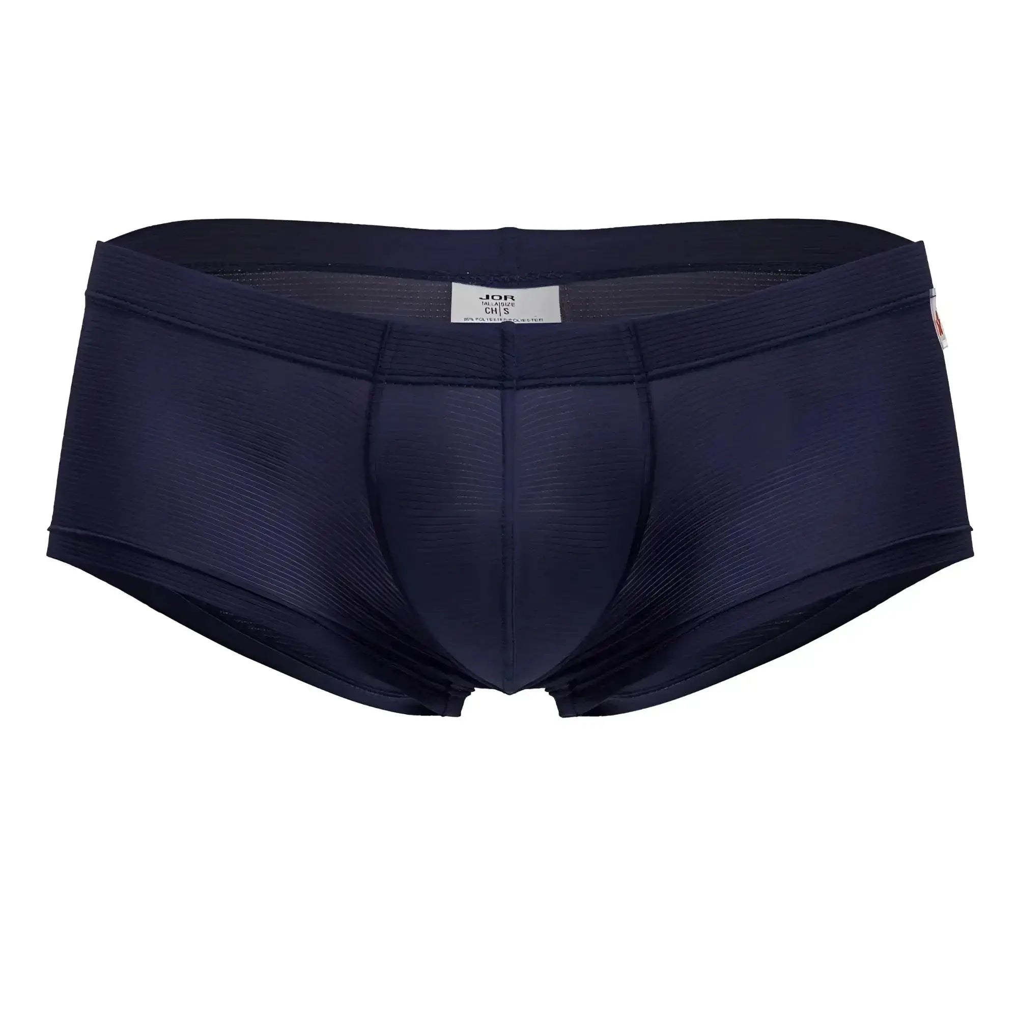 Navy blue jor 2246 cosmo trunks men’s briefs with ribbed textured fabric and elastic waistband