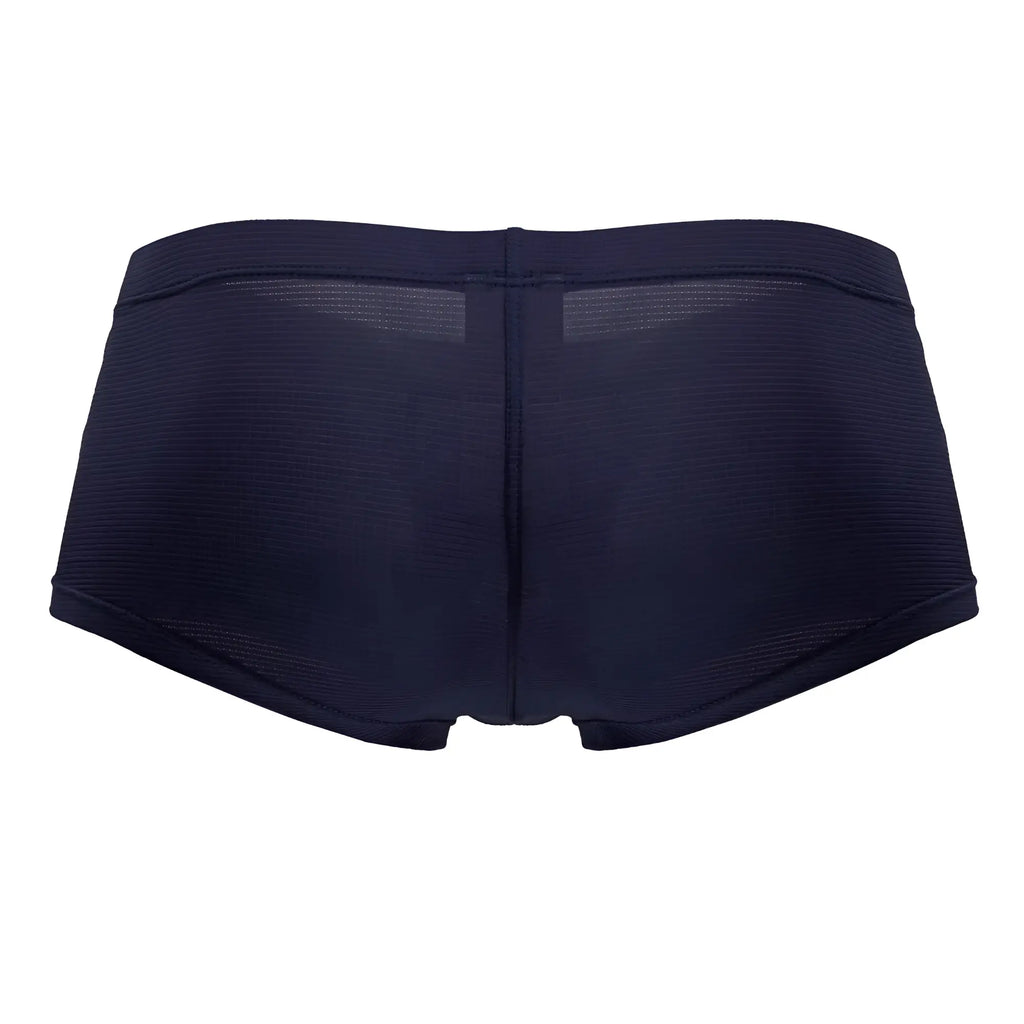 Dark navy blue jor 2246 cosmo trunks seamless briefs with ribbed texture and mesh panels on the back side